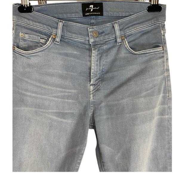 7 For All Mankind Luxe performance Slimmy jeans in French Blue Size Mens 30x32 - Picture 5 of 9